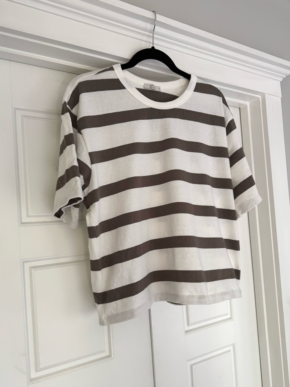 AYR The Practice Tee Stripe Dime Knit, XL
